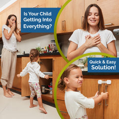 Wappa safety strap lock secured to a drawer for clutter-free storage