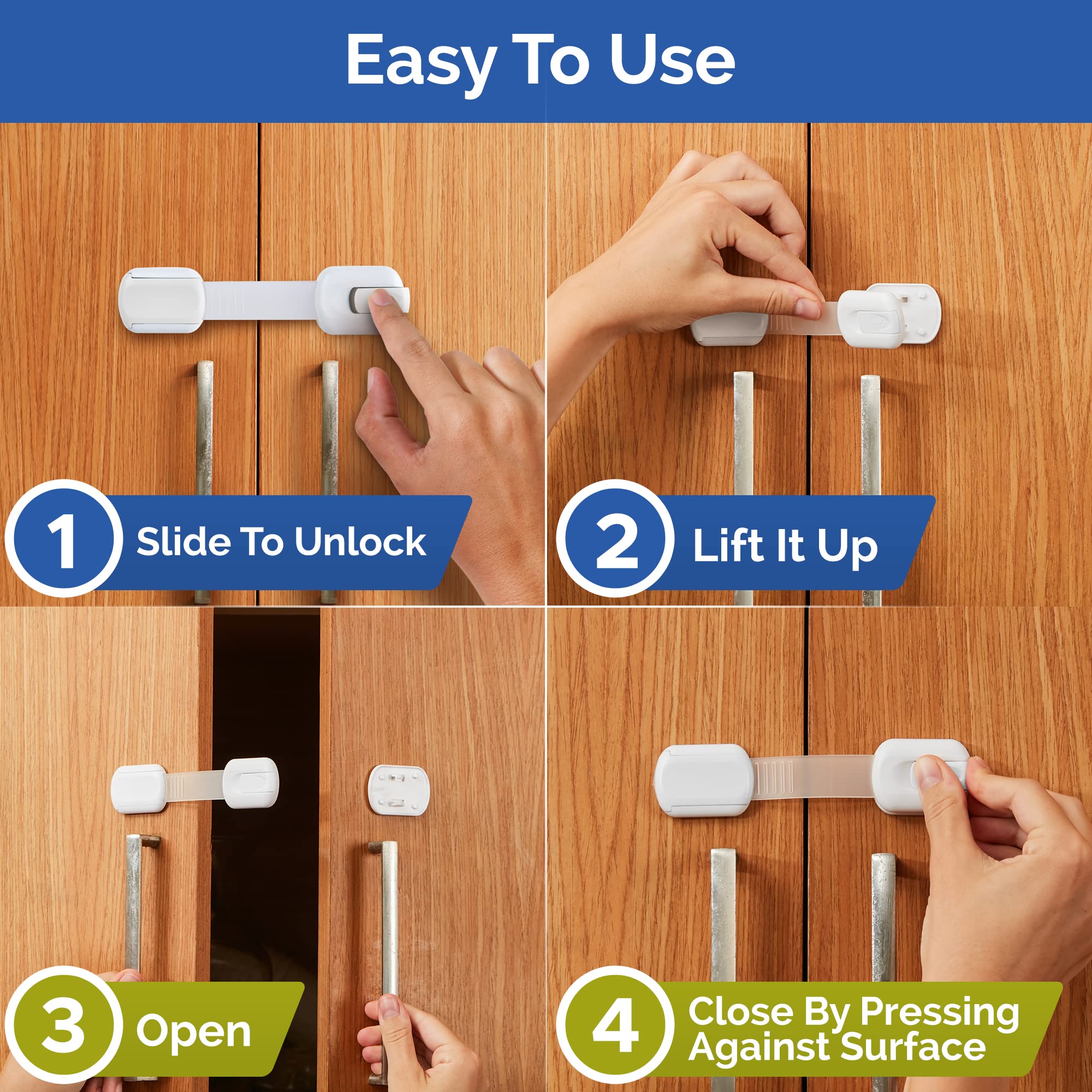 Wappa fridge door lock strap keeps foods out of little hands.
