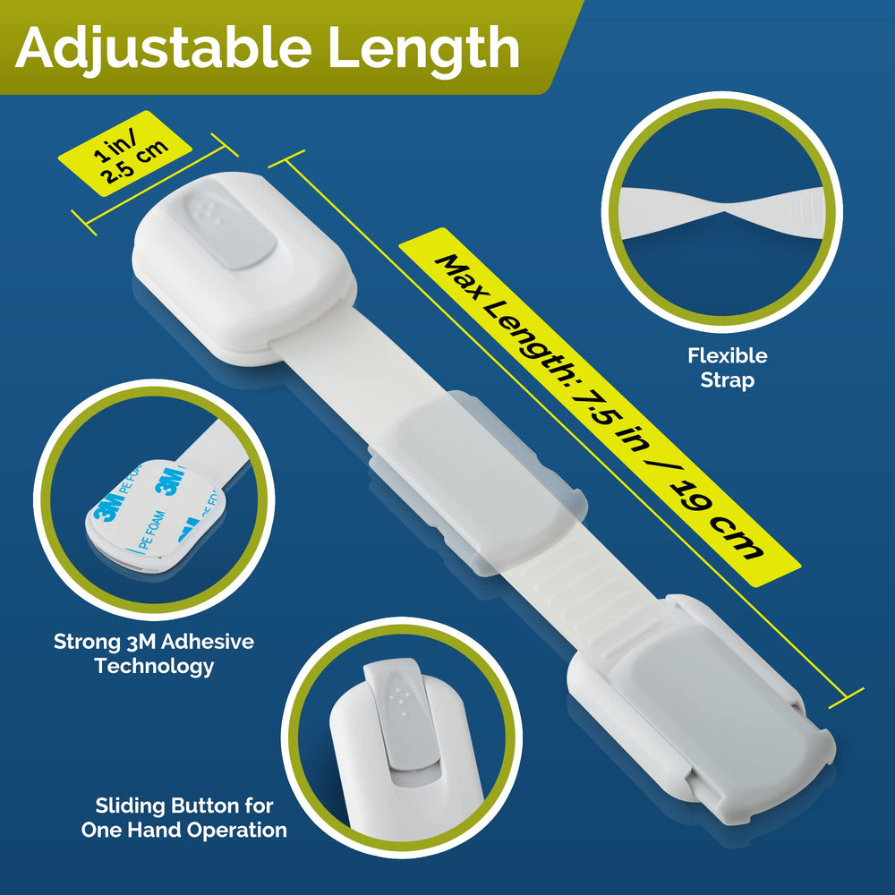 Wappa strap locks secure toilet lids, reducing access to bowls and cleaners.