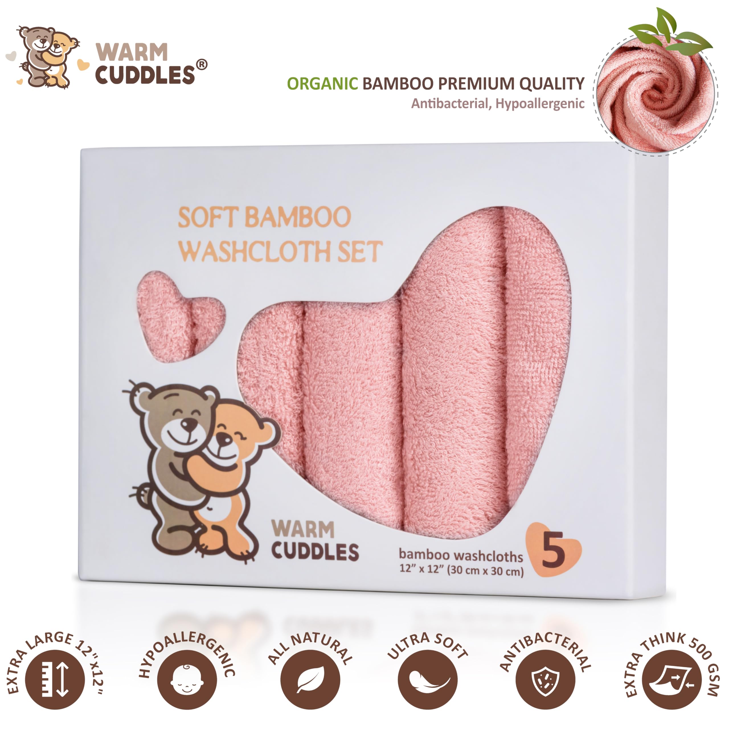 Warm Cuddles bamboo-rayon washcloth shows high absorbency for drying.