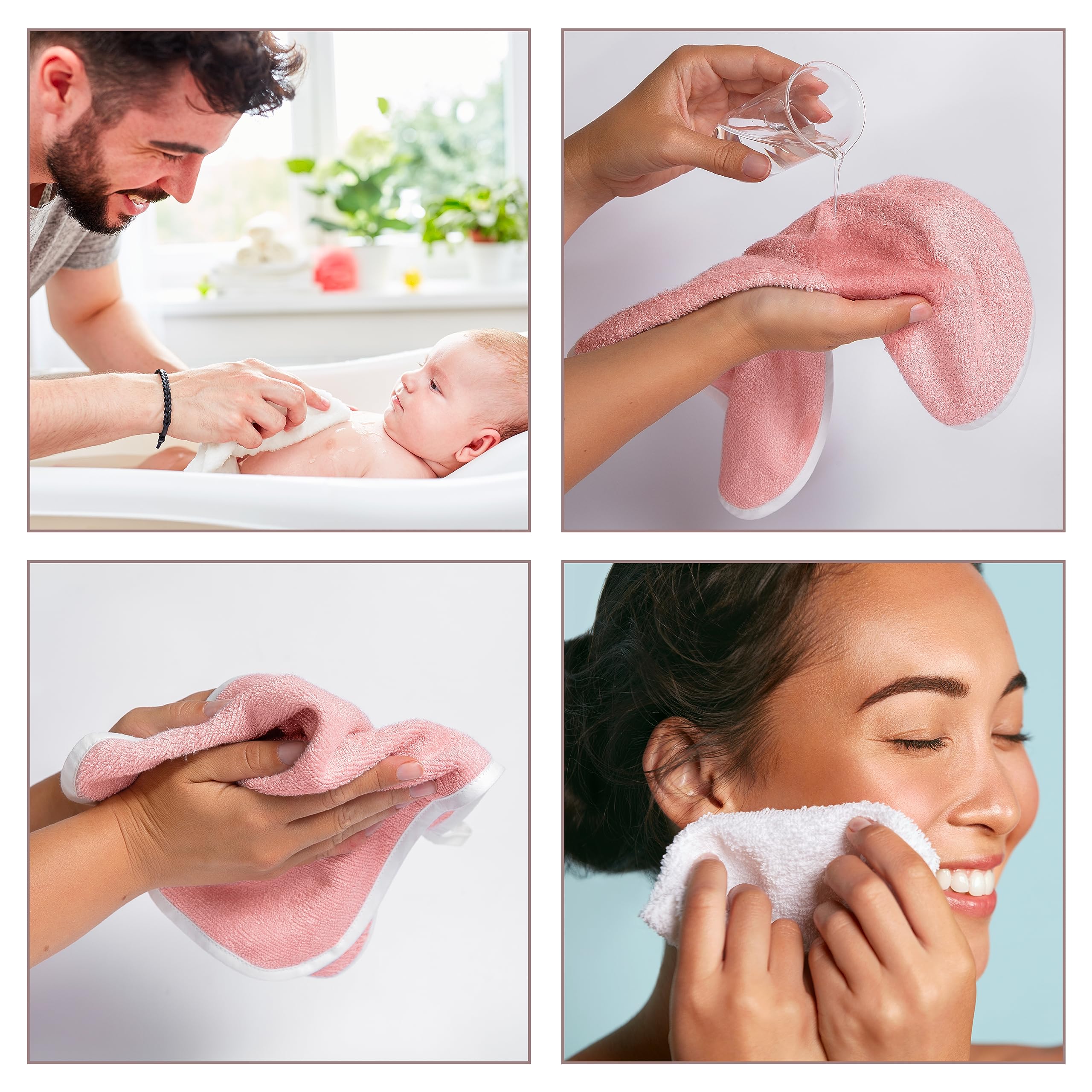 Warm Cuddles large 12x12 washcloth ideal for face and body.