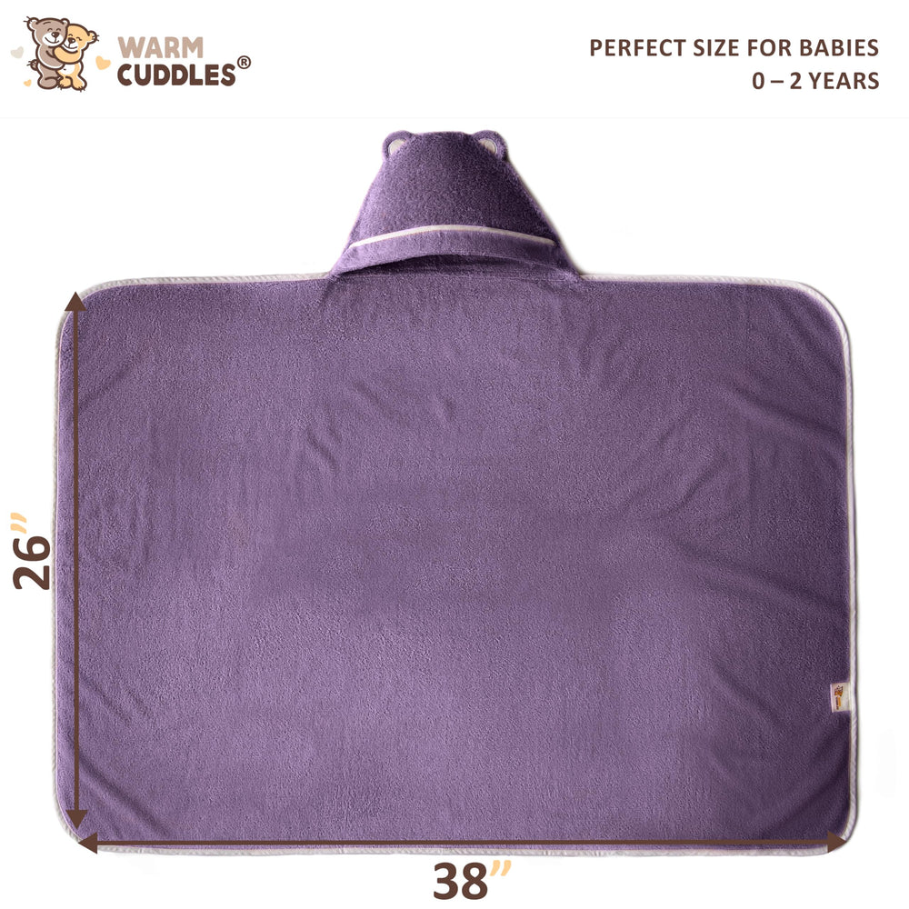 Warm Cuddles bamboo towel shown at 38x26 inch size offering generous coverage