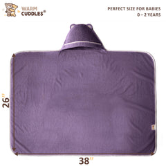 Warm Cuddles bamboo towel shown at 38x26 inch size offering generous coverage