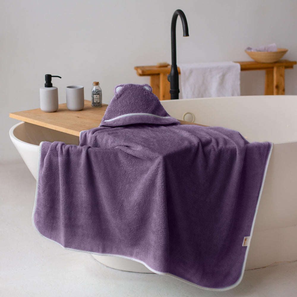 Warm Cuddles bamboo towel absorbs moisture quickly for gentle drying after bath