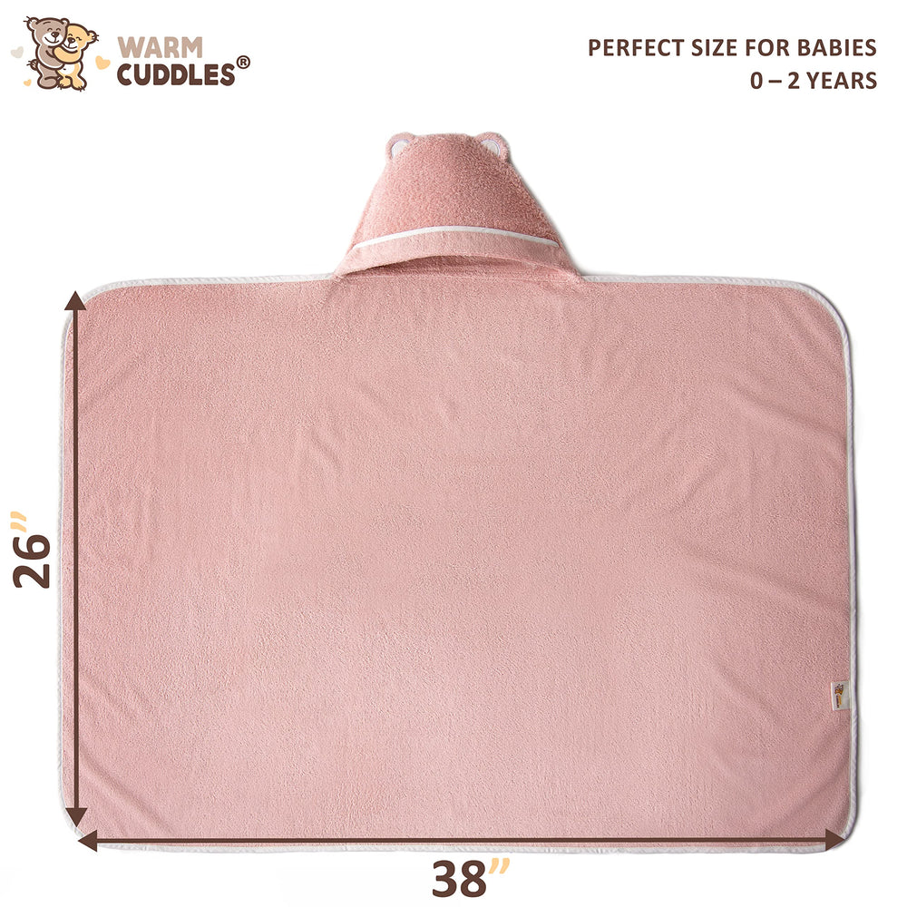 Warm Cuddles bamboo towel with reinforced stitching enhances durability.
