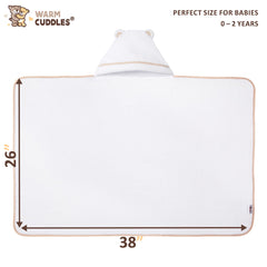 Warm Cuddles large 38x26 inch towel laid flat for easy use.