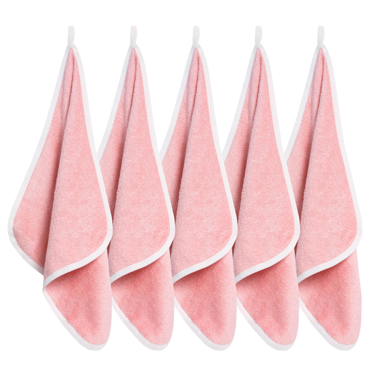 Warm Cuddles pink baby washcloths for delicate bath cleansing.