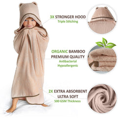 Warm Cuddles ultra-soft 500gsm towel after bath for quick absorption
