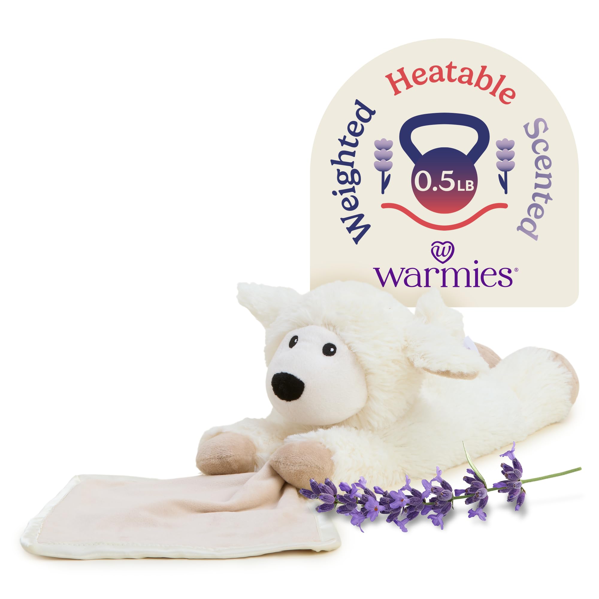 Warmies Sheep Blankie microwavable plush for soothing baby snuggles.