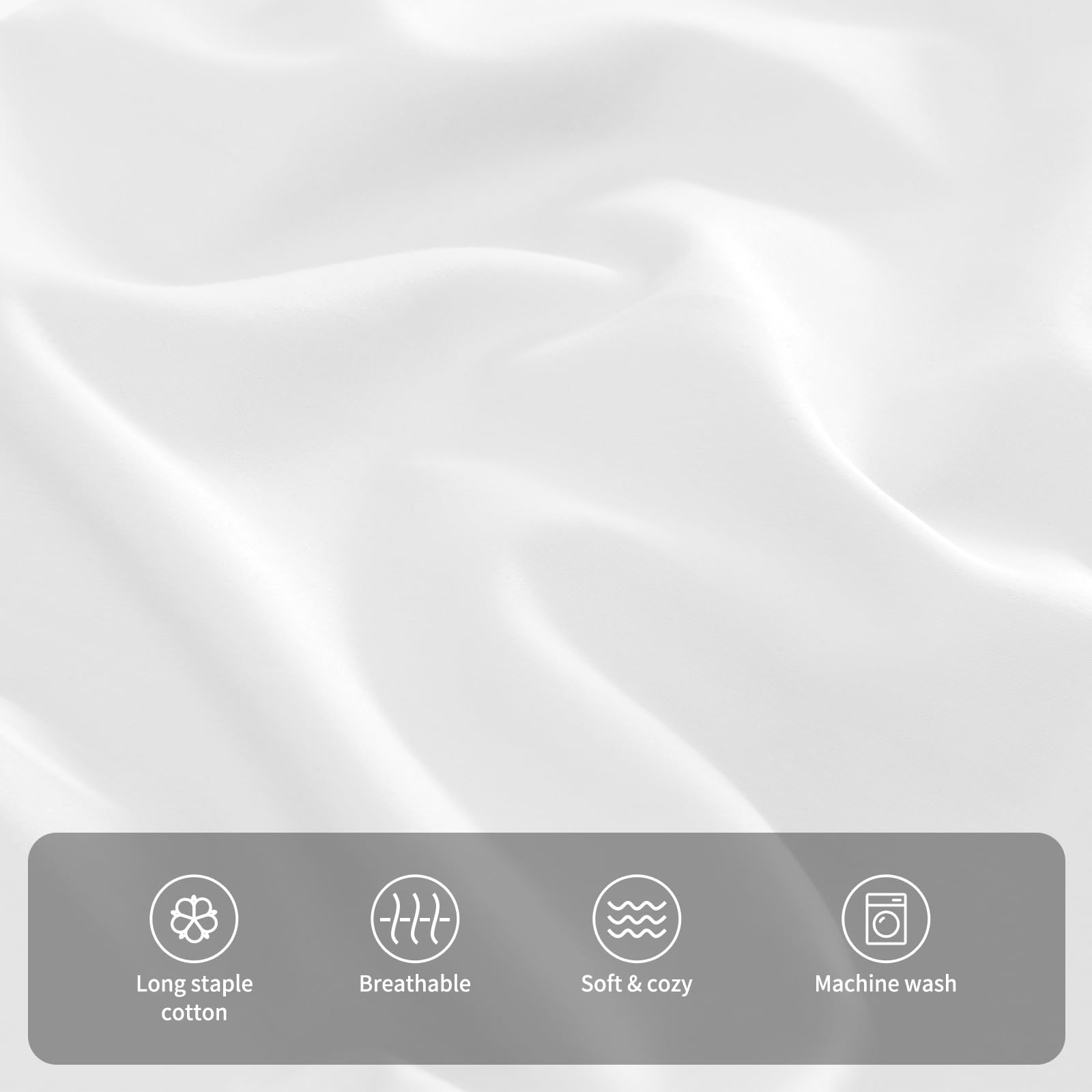 Warmstar pillowcase on bed showing breathable white bedding