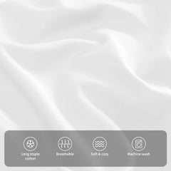 Warmstar pillowcase on bed showing breathable white bedding