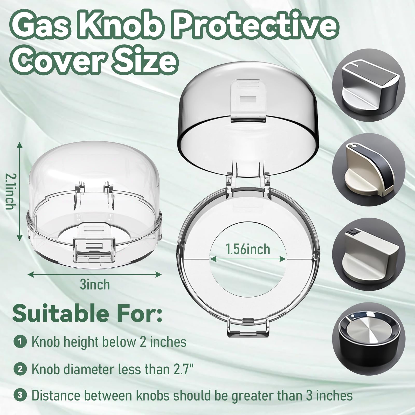 Wasachi open-bottom fit shows snug placement on compatible knobs.