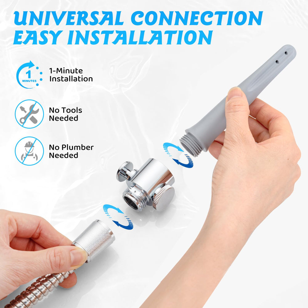 Washever ergonomic design accentuates comfortable handling during rinsing and cleansing.