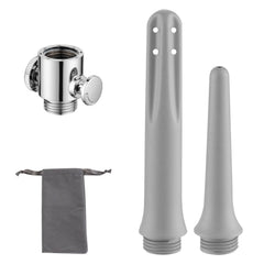 Washever travel enema shower nozzle assembly for gentle, thorough cleansing on the go.
