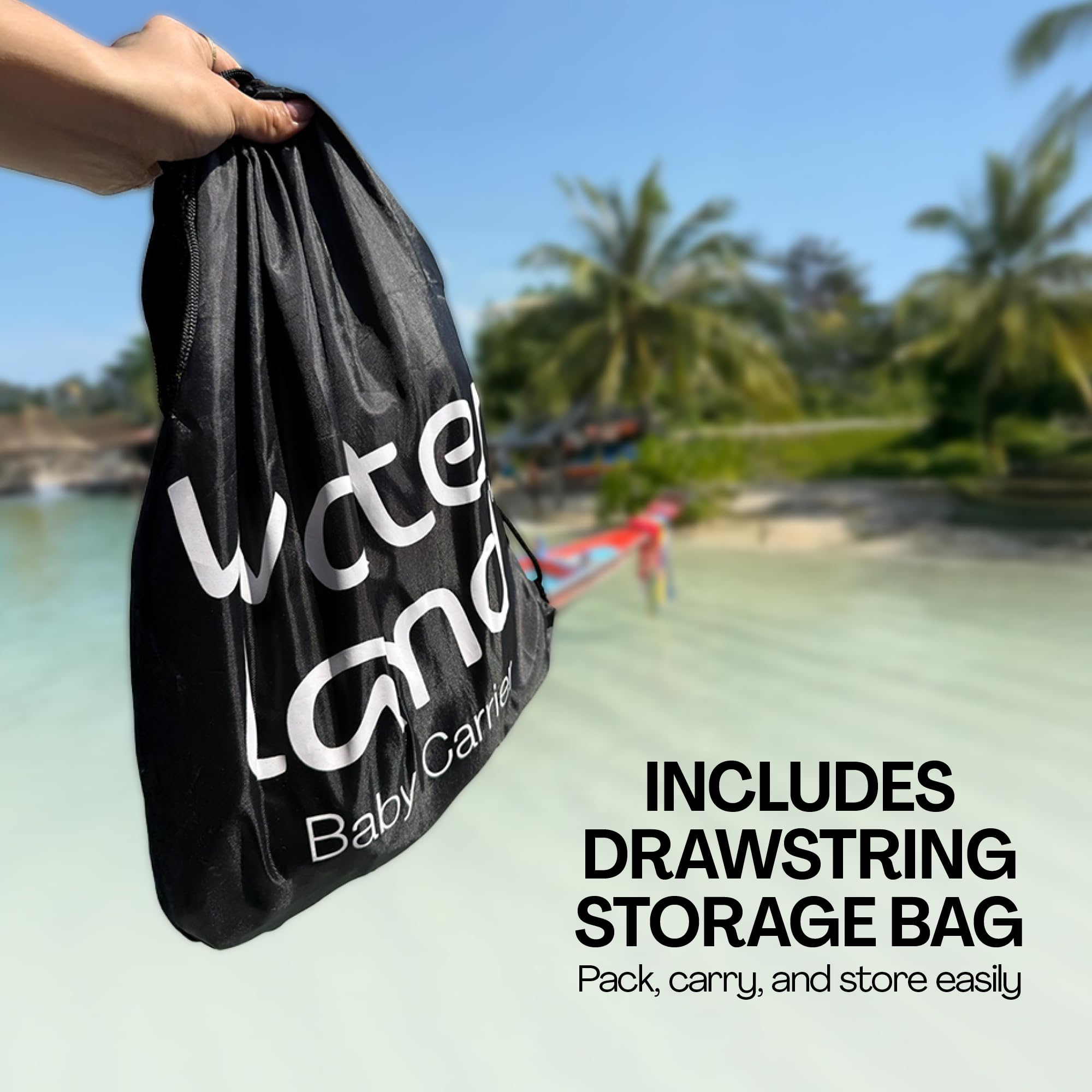 WaterLand Includes storage bag for portable pool and beach trips.