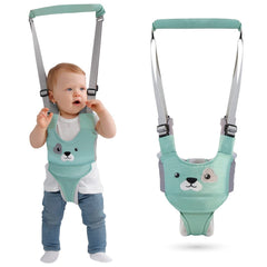 Watolt baby walking harness in start-to-stand pose offers gentle support for early steps.