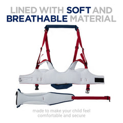 Watolt lift-with-crotch start-to-stand helps baby transition to first steps.