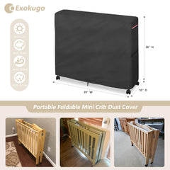 Dual carry handles simplify moving the covered crib between rooms.