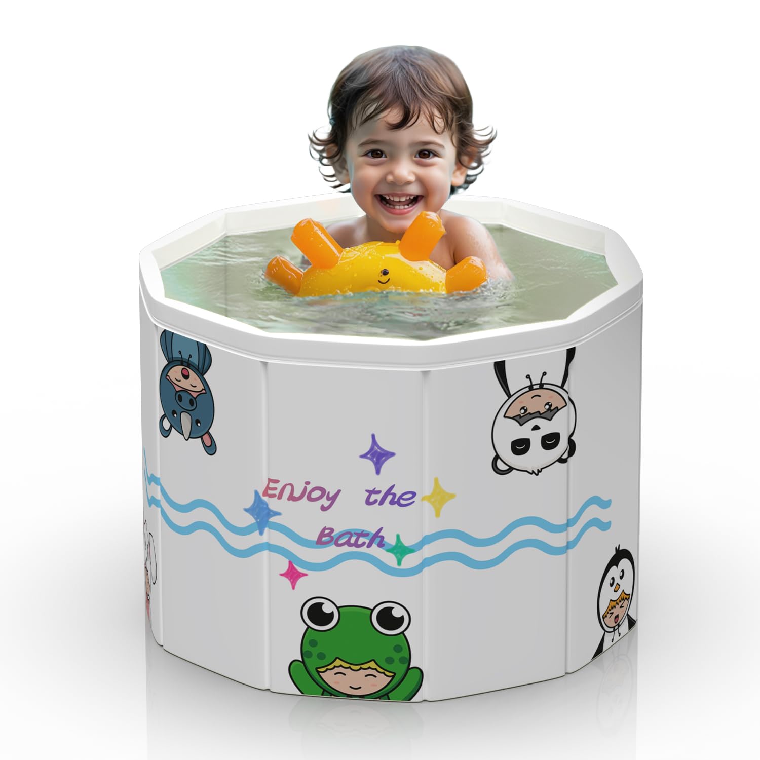 WAVYEASE toddler-deep-soak tub offers spacious, comfortable baths.