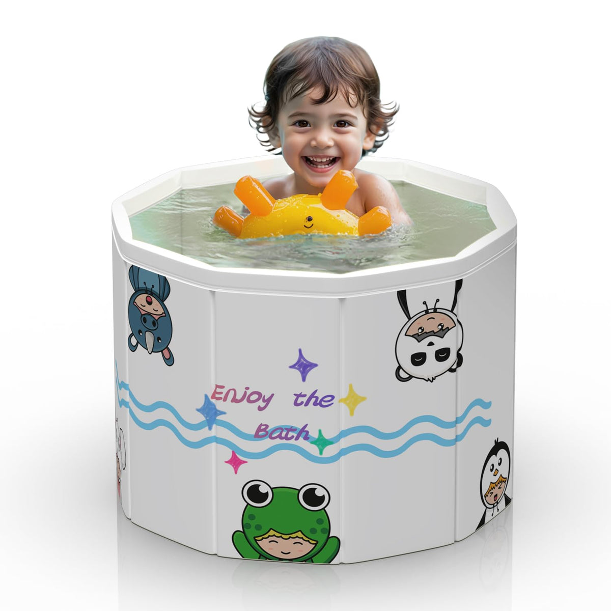 WAVYEASE toddler-deep-soak tub offers spacious, comfortable baths.