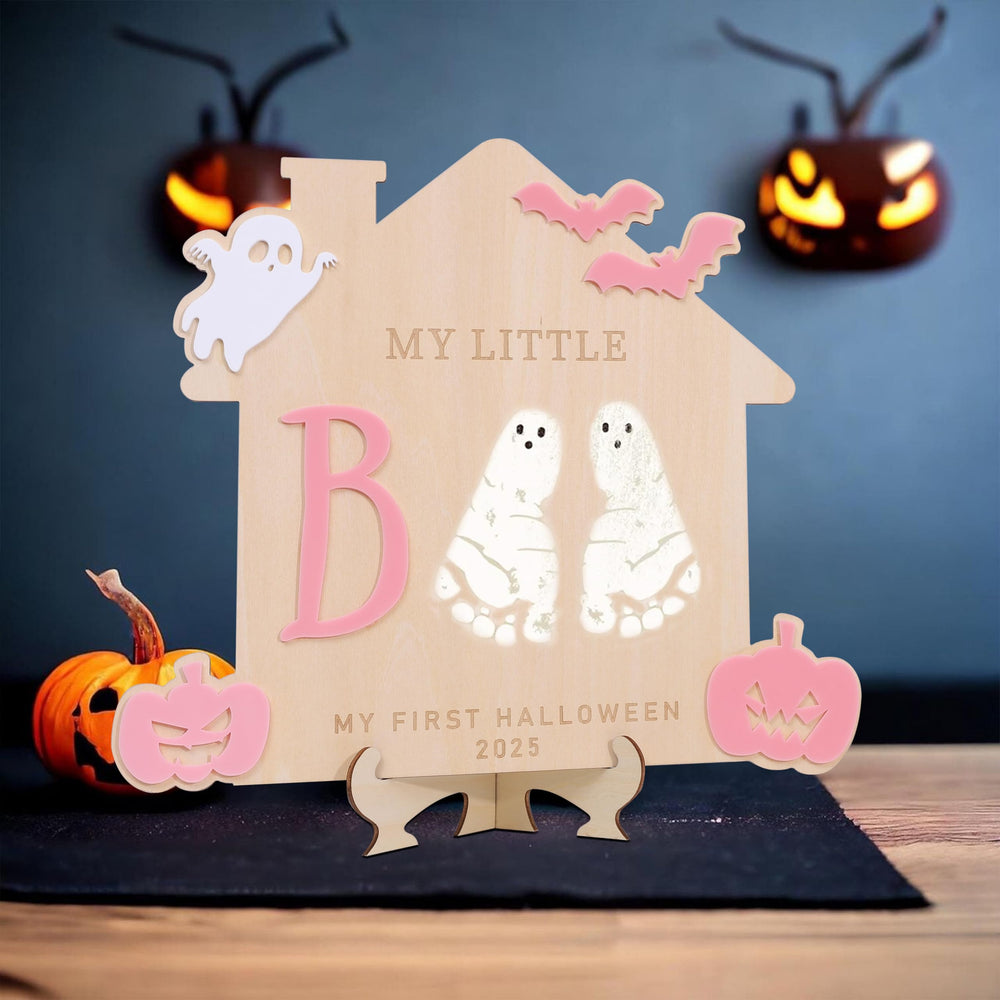 WAWUO Nursery room decor showcasing baby's first Halloween memory.