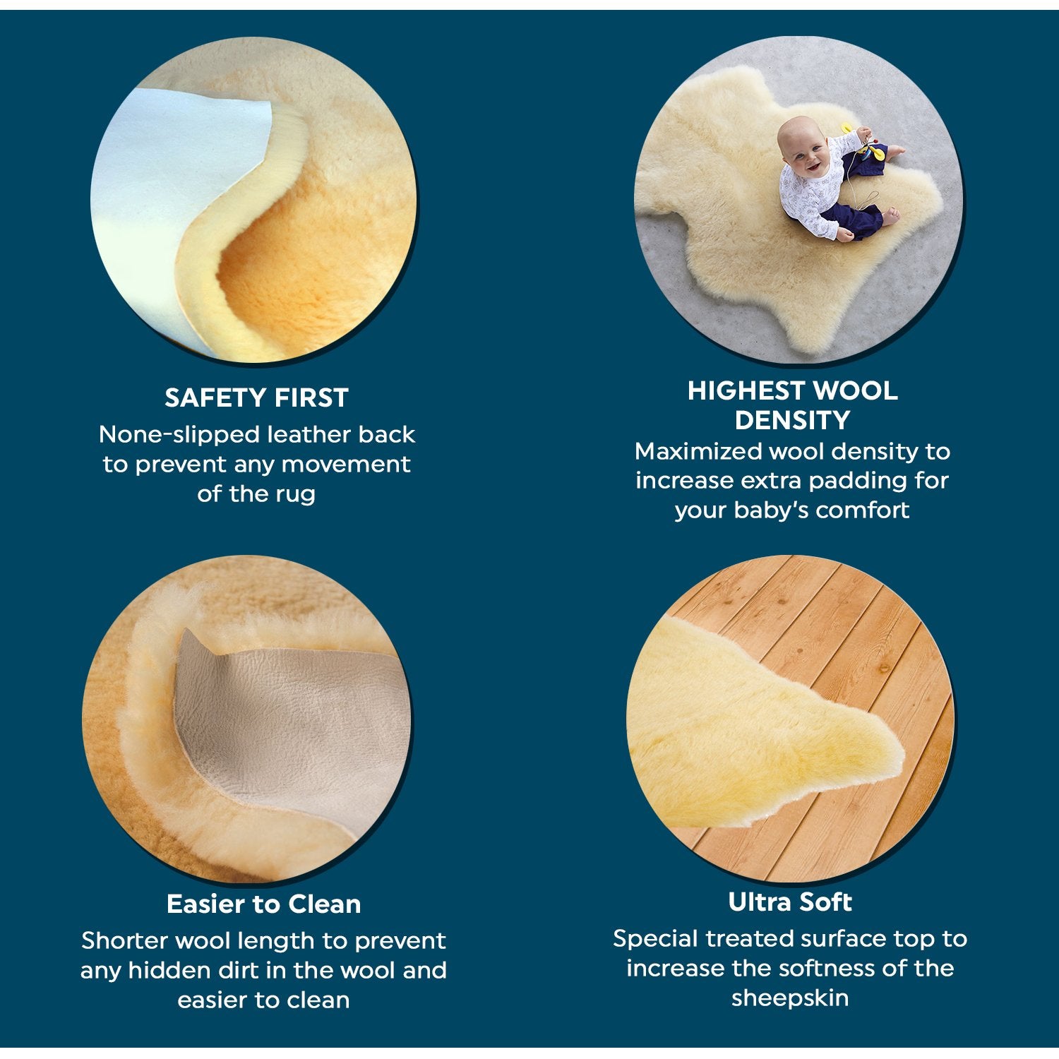 WaySoft care-friendly rug supports easy vacuuming and regular brushing for lasting fluff.