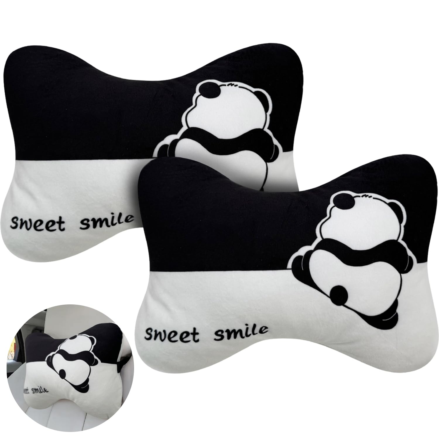 Wayuto panda headrest car clip for secure installation and comfort.