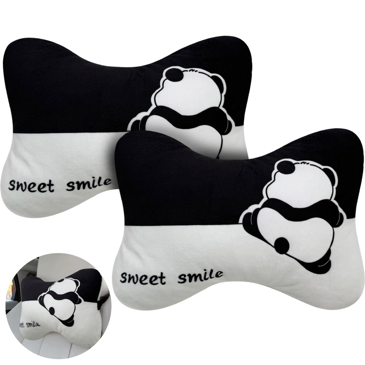 Wayuto panda headrest car clip for secure installation and comfort.