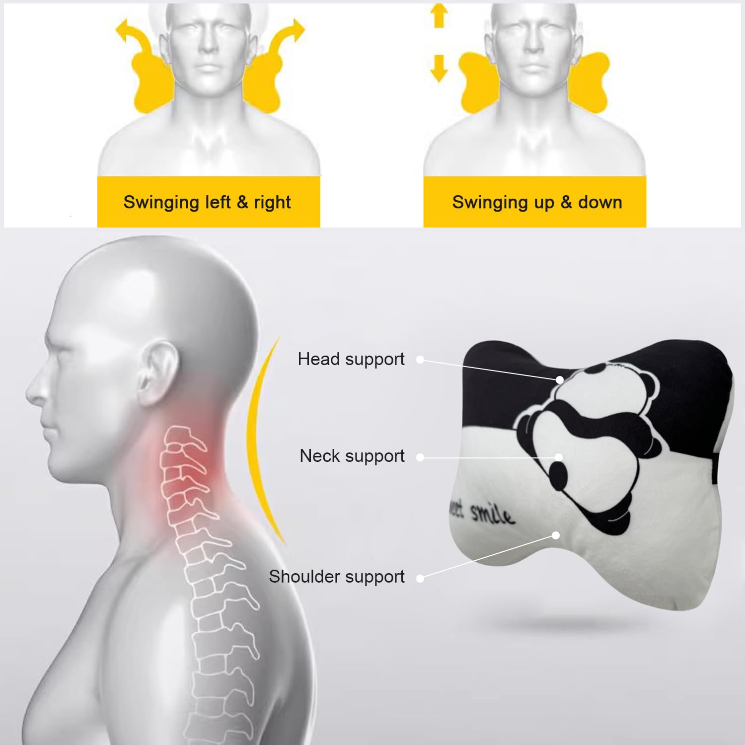 Wayuto universal headrest fit adapts to office and gaming chairs.