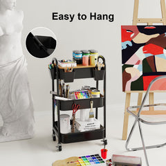 WBKATN hanging cups on cart hooks provide quick access to essentials