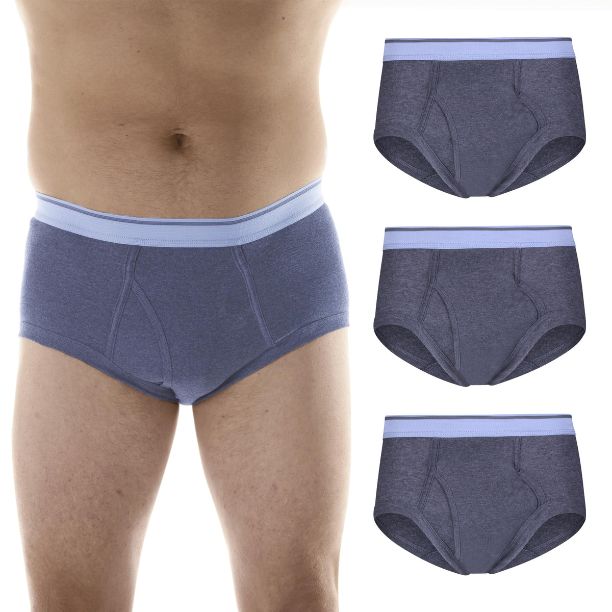 Wearever incontinence underwear gray XL pack 3 with discreet absorbent pad for daily protection.