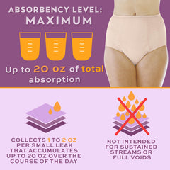 Wearever beige panties side view showing secure, comfortable fit for all-day wear.
