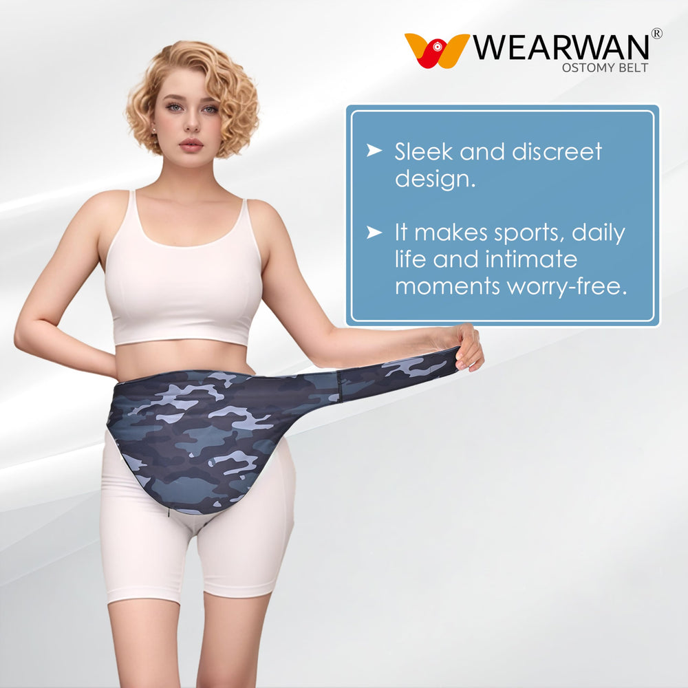 WearWan ostomy belt adjustable-closure for a personalized fit.