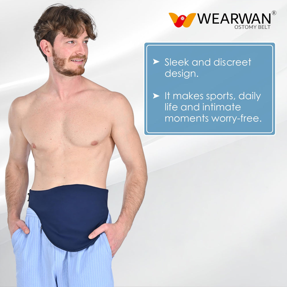 WearWan Ostomy Belt features an adjustable strap for a personalized fit.