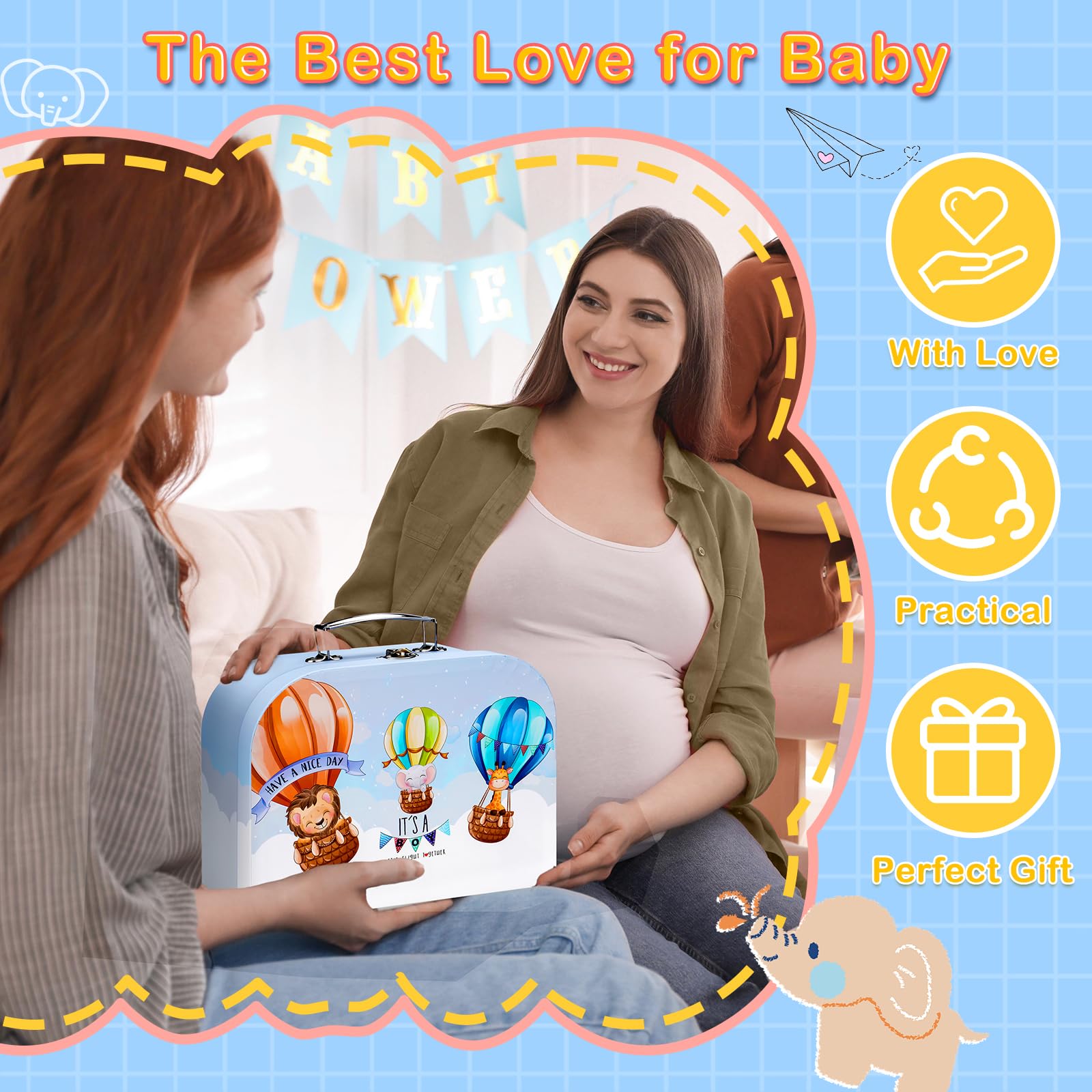 WECOOL baby square provides gentle texture for playtime or crib decor