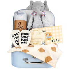 WECOOL baby boy gift basket box showcasing essential newborn items for thoughtful gifting
