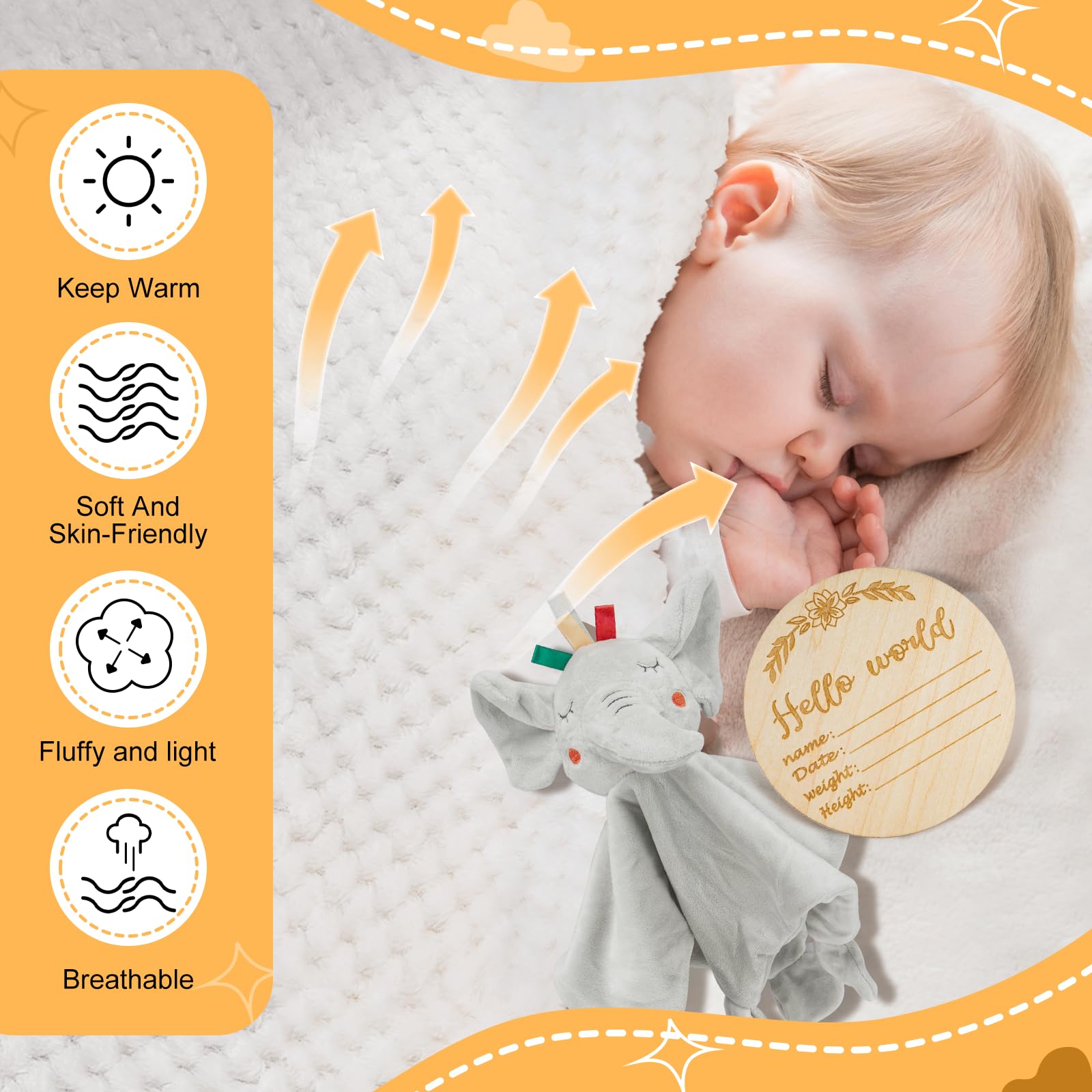 WECOOL rabbit-shaped baby rattle with gentle sound