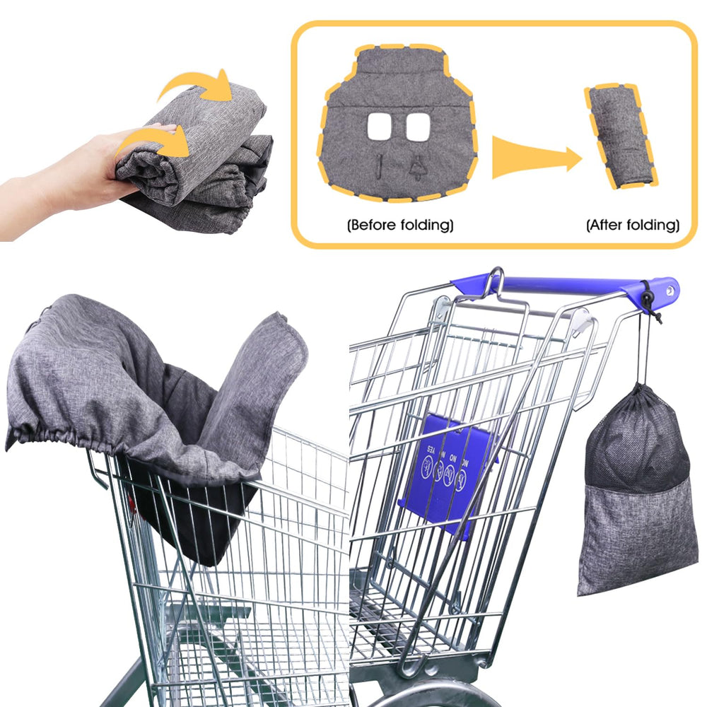 WedFeir grey cover with breathable fabric enhances baby comfort.