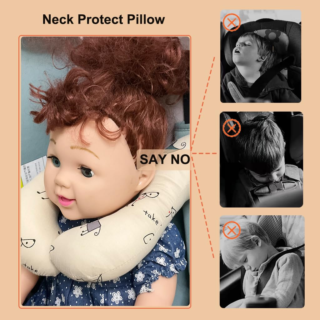 Wedfull compact 25 cm pillow fits car seats and pushchairs