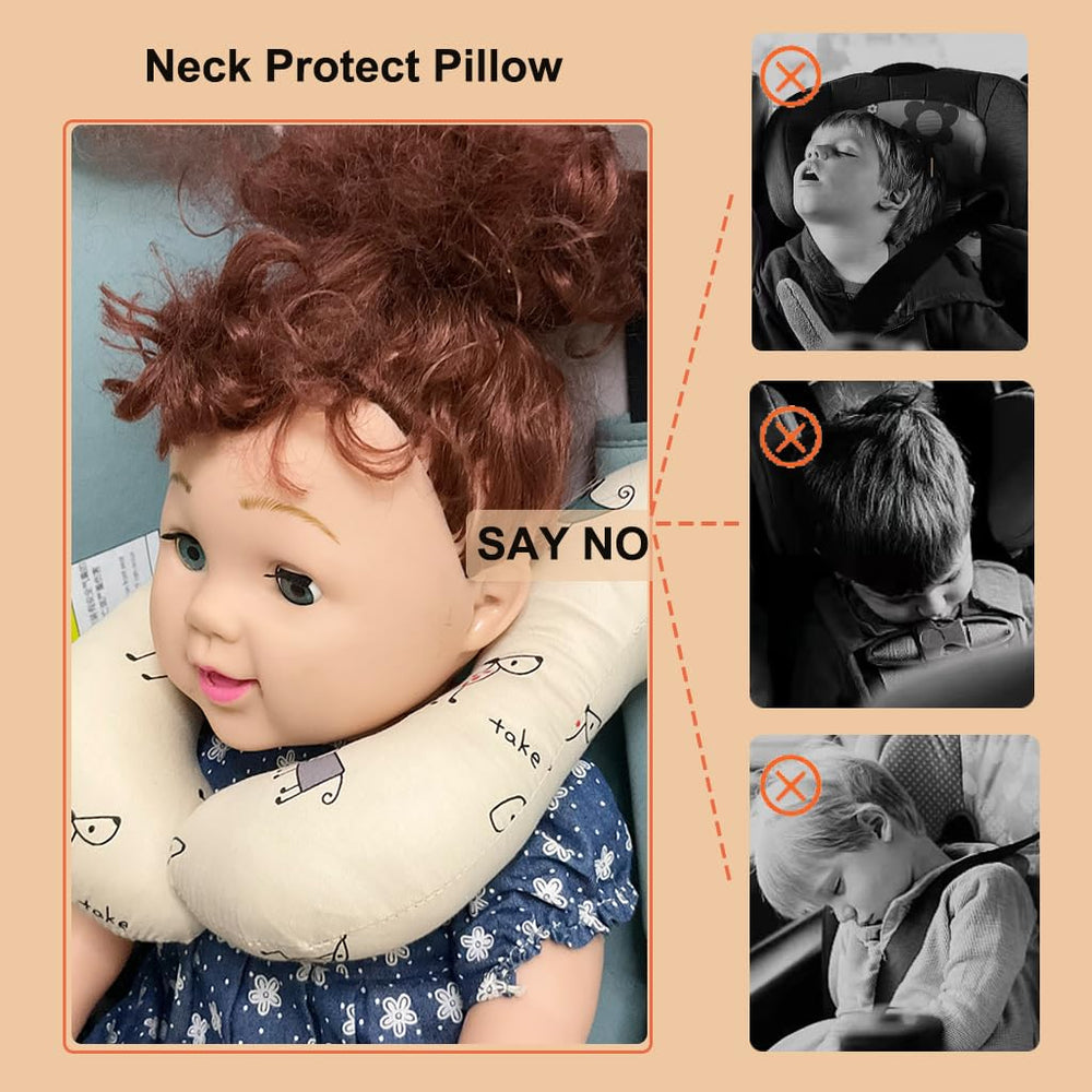 Wedfull compact 25 cm pillow fits car seats and pushchairs