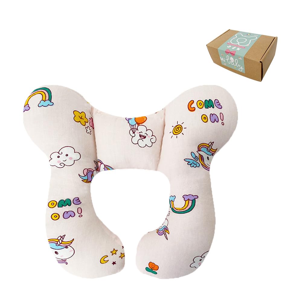 Wedfull baby neck pillow for car seat provides gentle head support during travel.