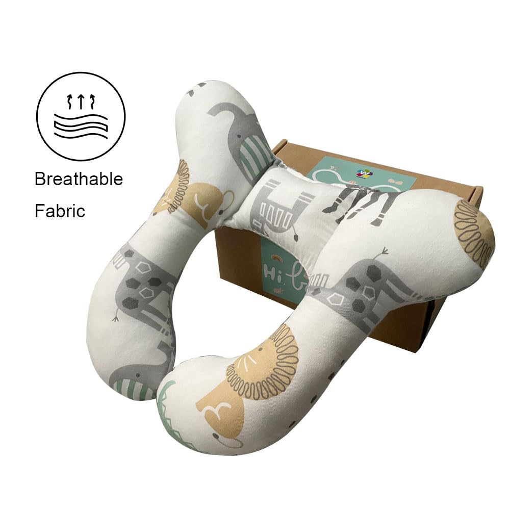 Wedfull neck pillow on stroller ride provides comfortable neck alignment