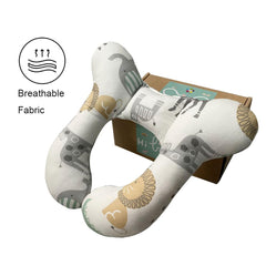 Wedfull neck pillow on stroller ride provides comfortable neck alignment