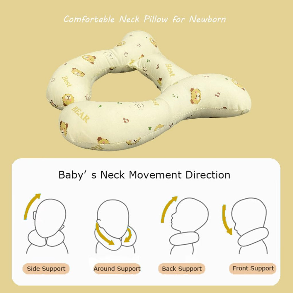 Wedfull cartoon bear neck support design cradles infant's head gently
