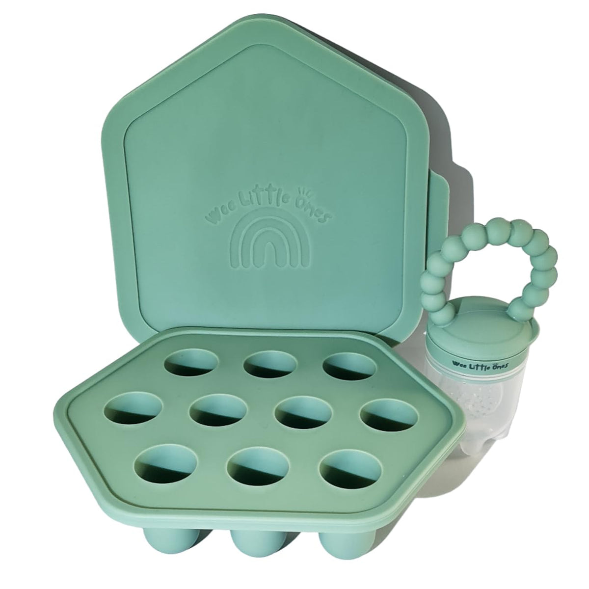 Wee Little Ones premium silicone fruit feeder with self-feeding design for easy meals