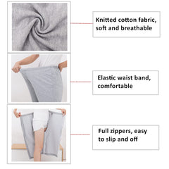 WEEOATAR post-op pants with bottom zipper for quick access during care.