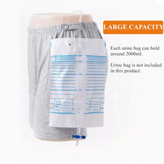 wee-oatar catheter underwear pipe restraint buckle secures tubing for freedom