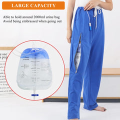 WEEOATAR hidden-bag feature conceals urine bags for discreet use anywhere.