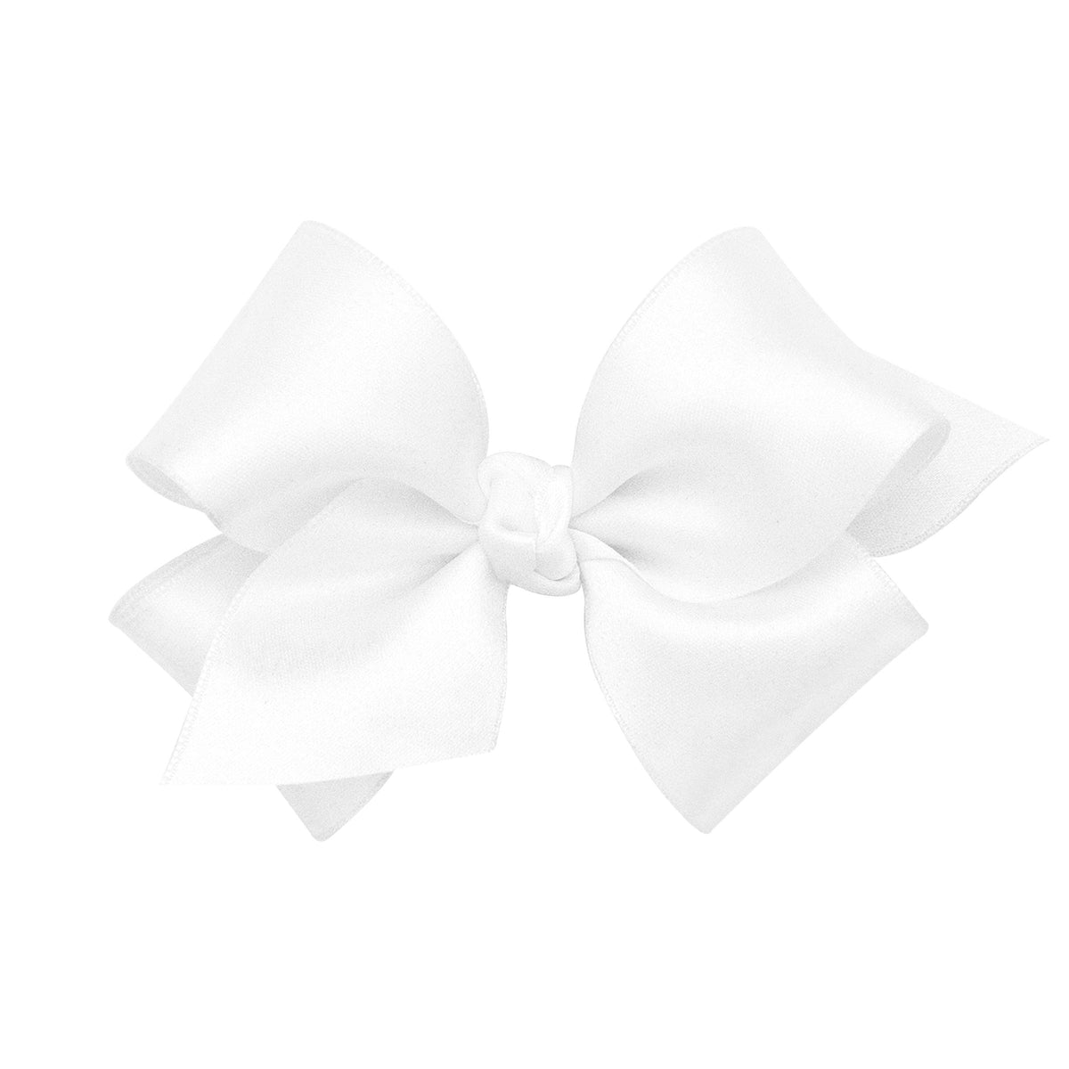 Wee Ones classic French satin bow on a WeeStay clip for secure all-day wear.