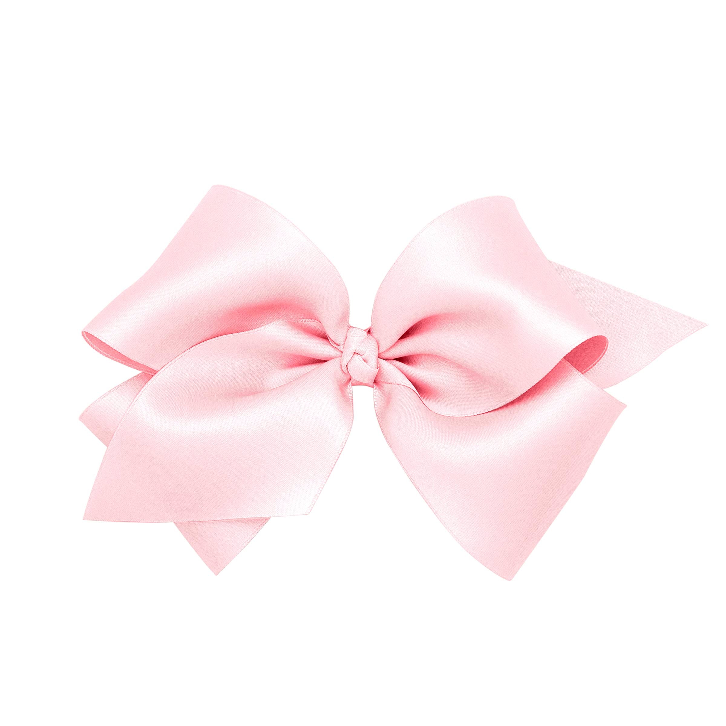 Wee Ones classic satin bow on WeeStay clip offers secure wear for everyday hairstyles.